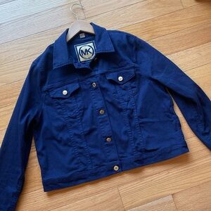 Michael Kors Denim Navy Jacket Coat XL plus